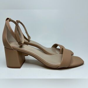 Birdy Grey Nude Tan Block Heel Sandals
